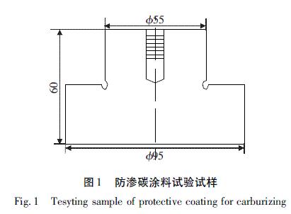 圖1 防滲碳涂料試驗(yàn)試樣